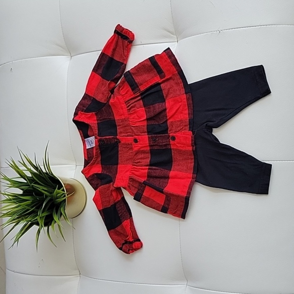 Carters plaid 2 piece set